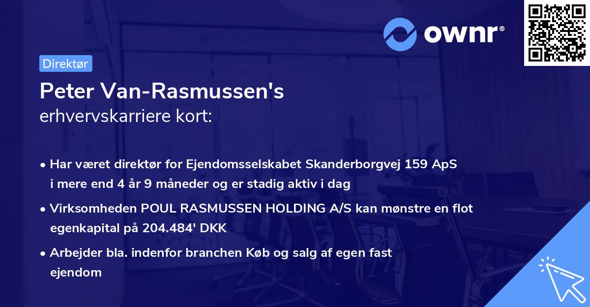 Peter Van-Rasmussen's erhvervskarriere kort