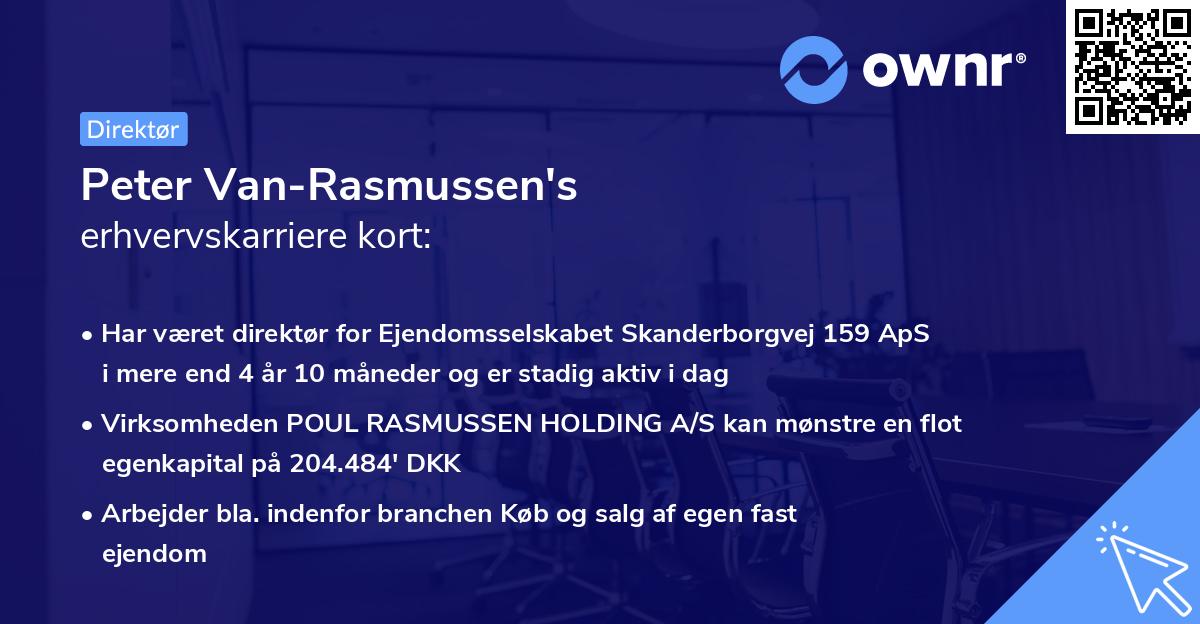 Peter Van-Rasmussen's erhvervskarriere kort