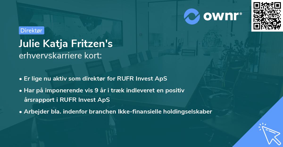 Julie Katja Fritzen's erhvervskarriere kort