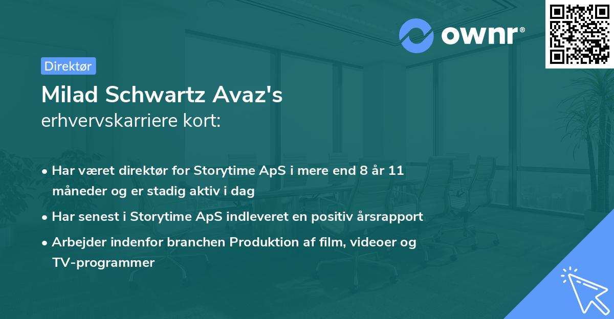 Milad Schwartz Avaz's erhvervskarriere kort