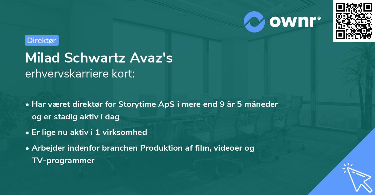 Milad Schwartz Avaz's erhvervskarriere kort