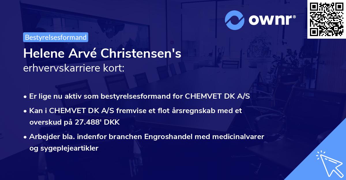 Helene Arvé Christensen's erhvervskarriere kort