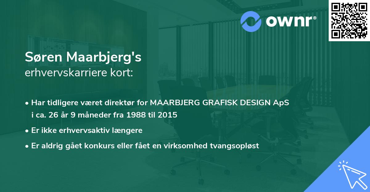 Søren Maarbjerg's erhvervskarriere kort