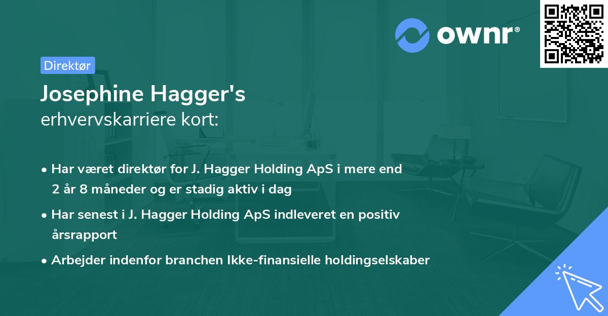 Josephine Hagger's erhvervskarriere kort