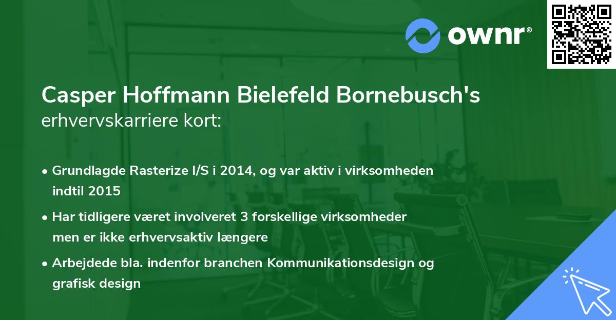 Casper Hoffmann Bielefeld Bornebusch's erhvervskarriere kort