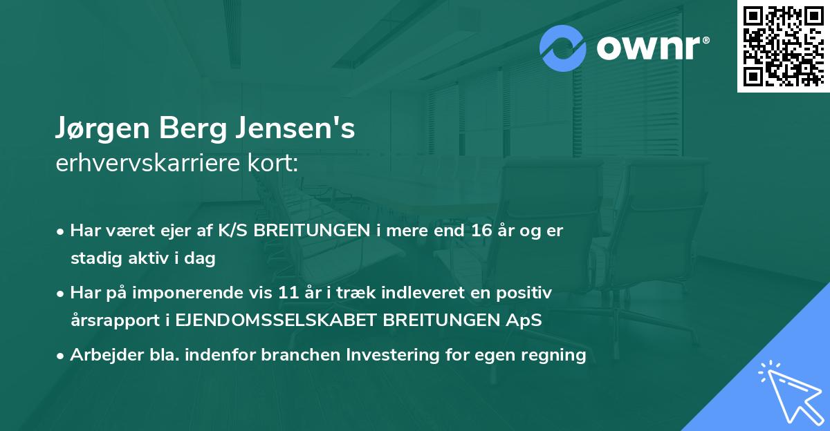 Jørgen Berg Jensen's erhvervskarriere kort
