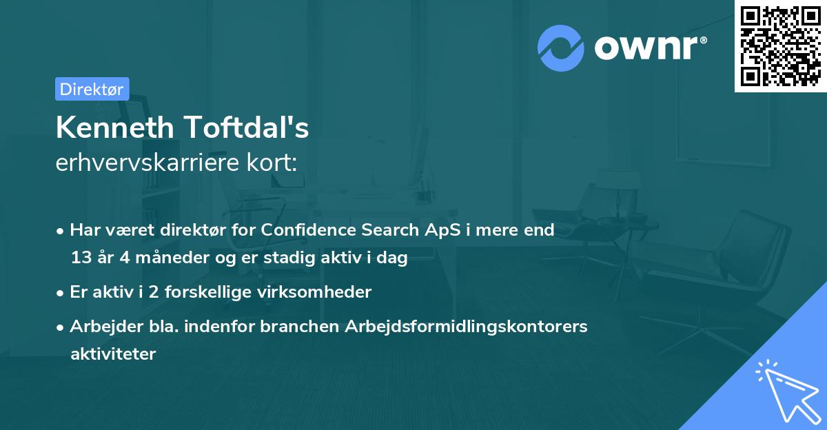 Kenneth Toftdal's erhvervskarriere kort
