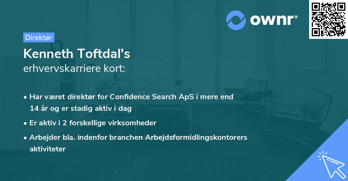 Kenneth Toftdal's erhvervskarriere kort