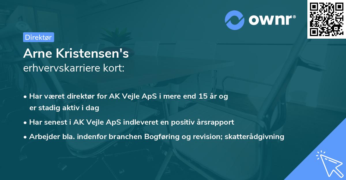Arne Kristensen's erhvervskarriere kort