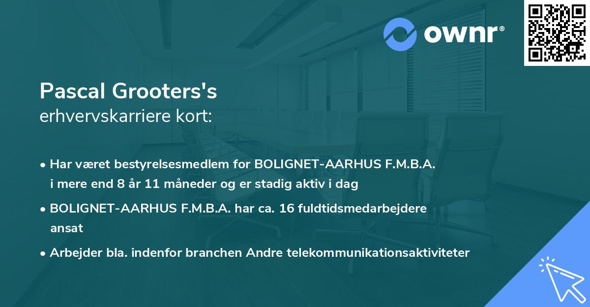 Pascal Grooters's erhvervskarriere kort