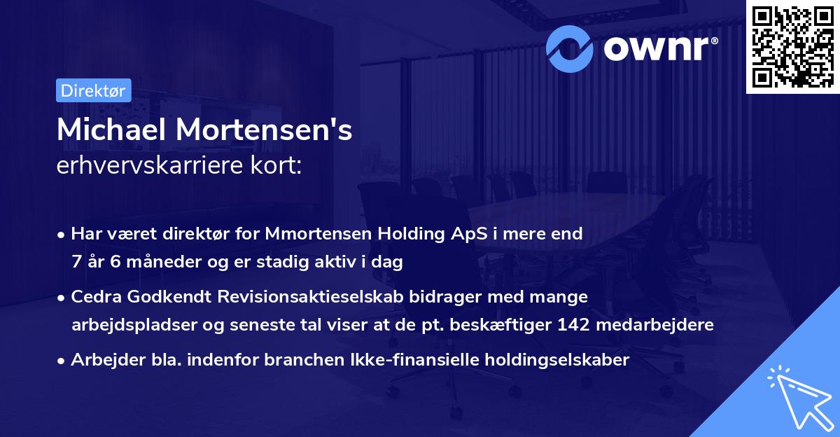 Michael Mortensen's erhvervskarriere kort