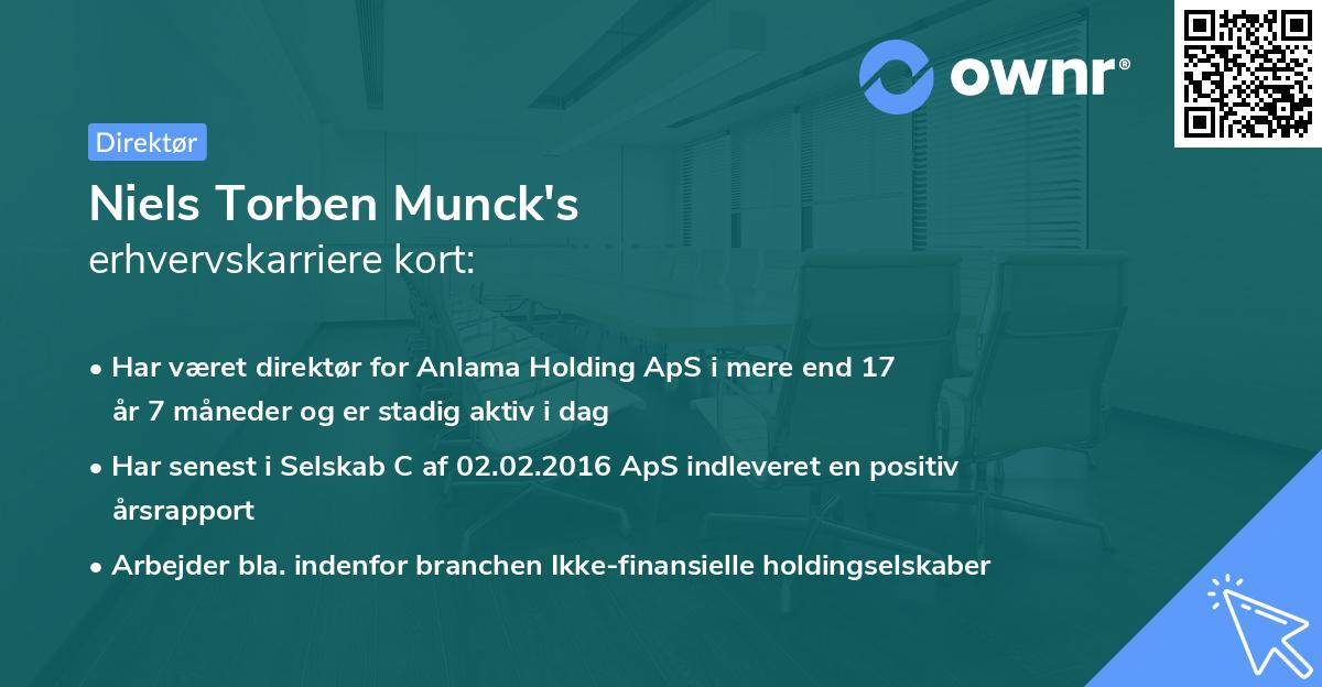 Niels Torben Munck's erhvervskarriere kort