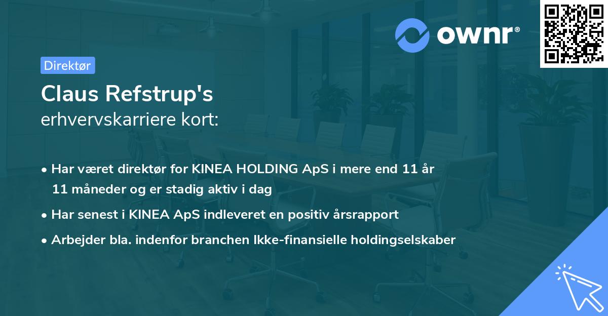 Claus Refstrup's erhvervskarriere kort