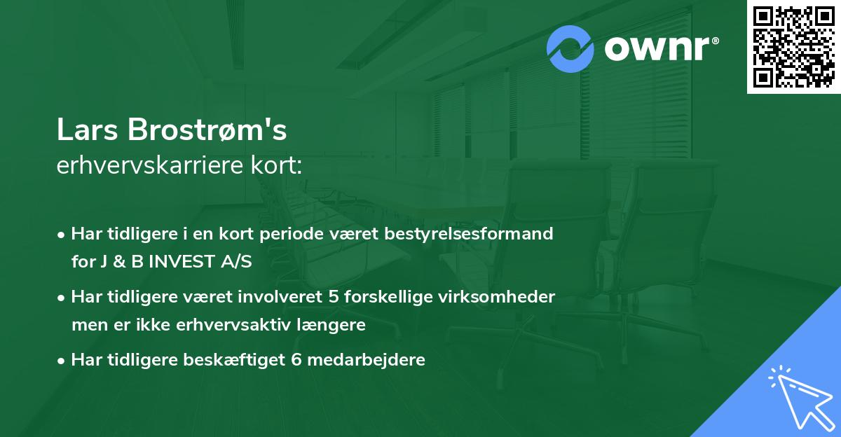 Lars Brostrøm's erhvervskarriere kort