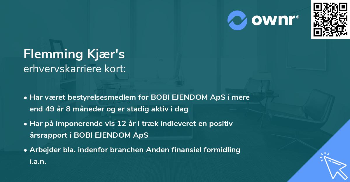 Flemming Kjær's erhvervskarriere kort