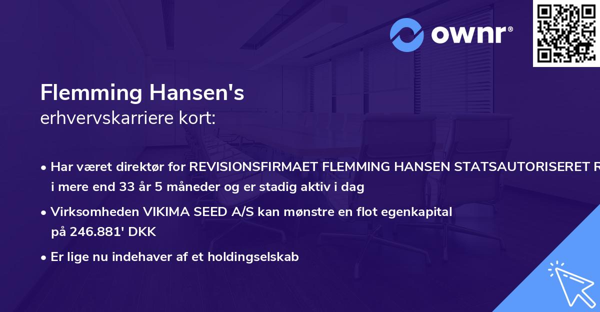 Flemming Hansen's erhvervskarriere kort