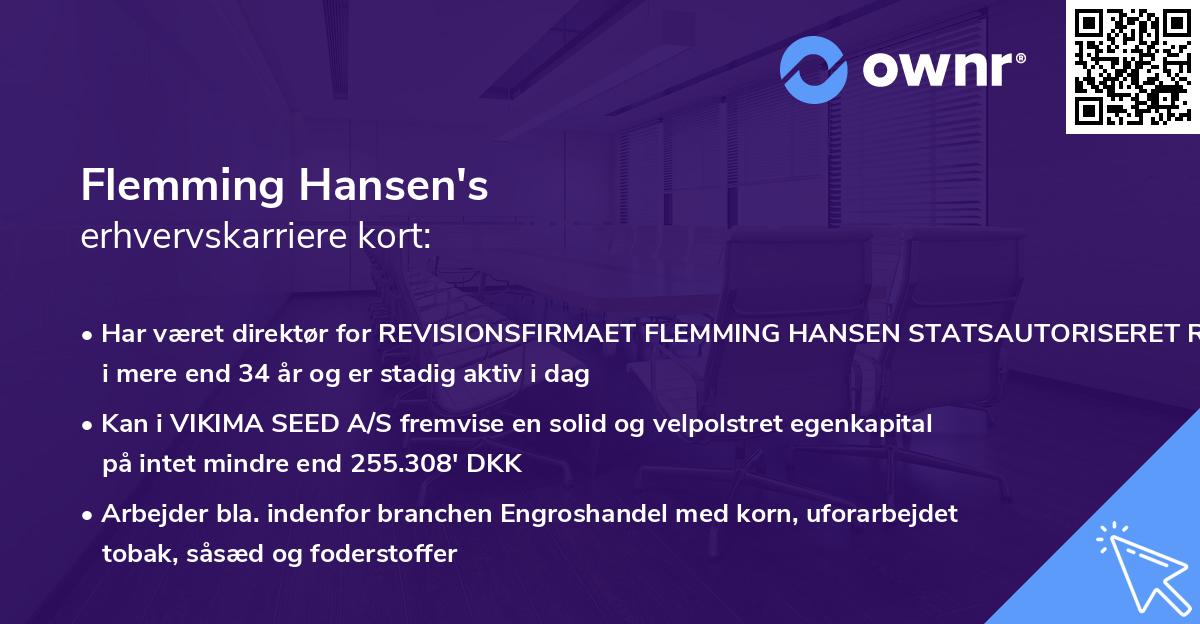 Flemming Hansen's erhvervskarriere kort