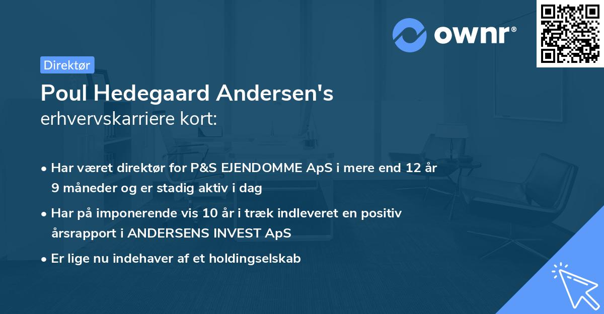 Poul Hedegaard Andersen's erhvervskarriere kort