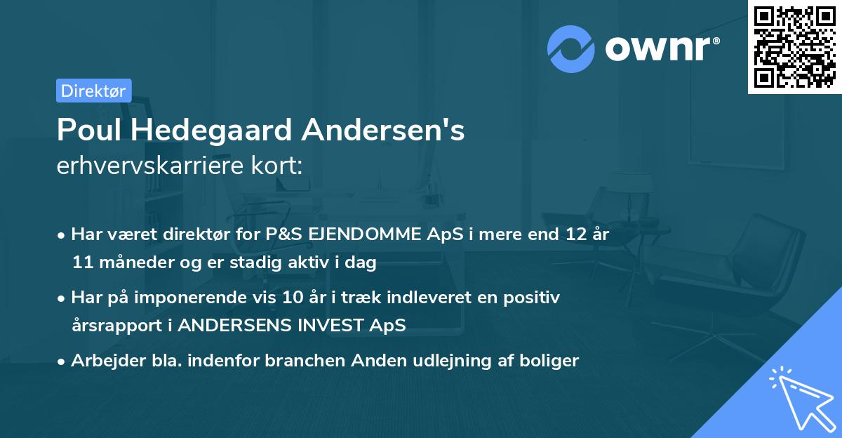 Poul Hedegaard Andersen's erhvervskarriere kort