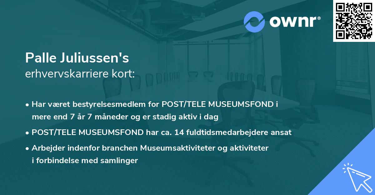 Palle Juliussen's erhvervskarriere kort