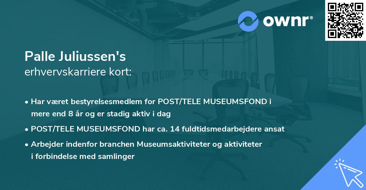 Palle Juliussen's erhvervskarriere kort