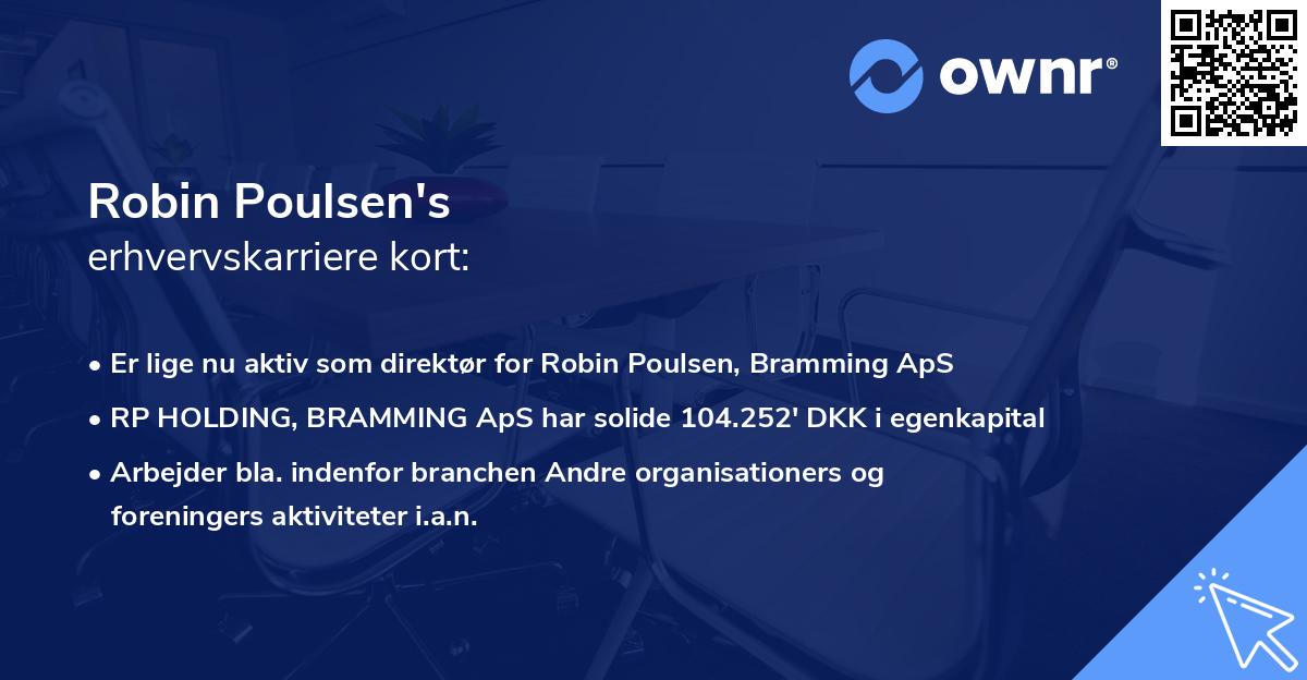Robin Poulsen's erhvervskarriere kort