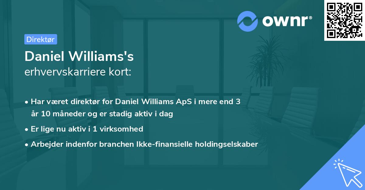 Daniel Williams's erhvervskarriere kort