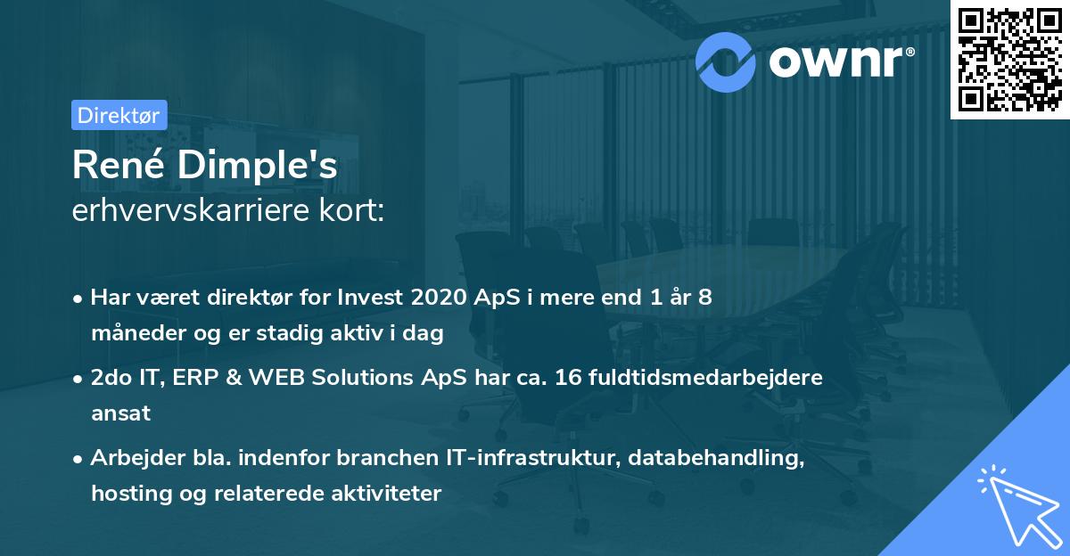 René Dimple's erhvervskarriere kort