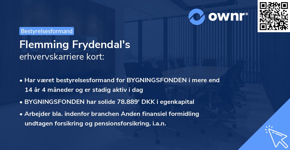 Flemming Frydendal's erhvervskarriere kort