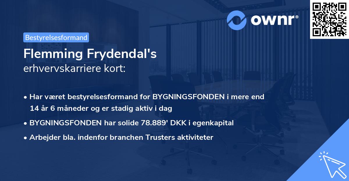 Flemming Frydendal's erhvervskarriere kort