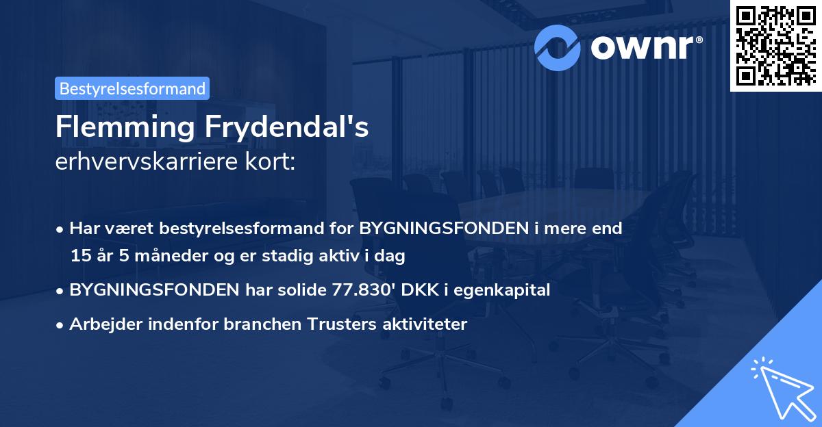 Flemming Frydendal's erhvervskarriere kort