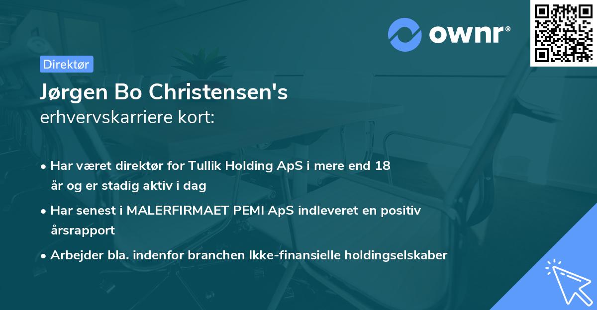 Jørgen Bo Christensen's erhvervskarriere kort