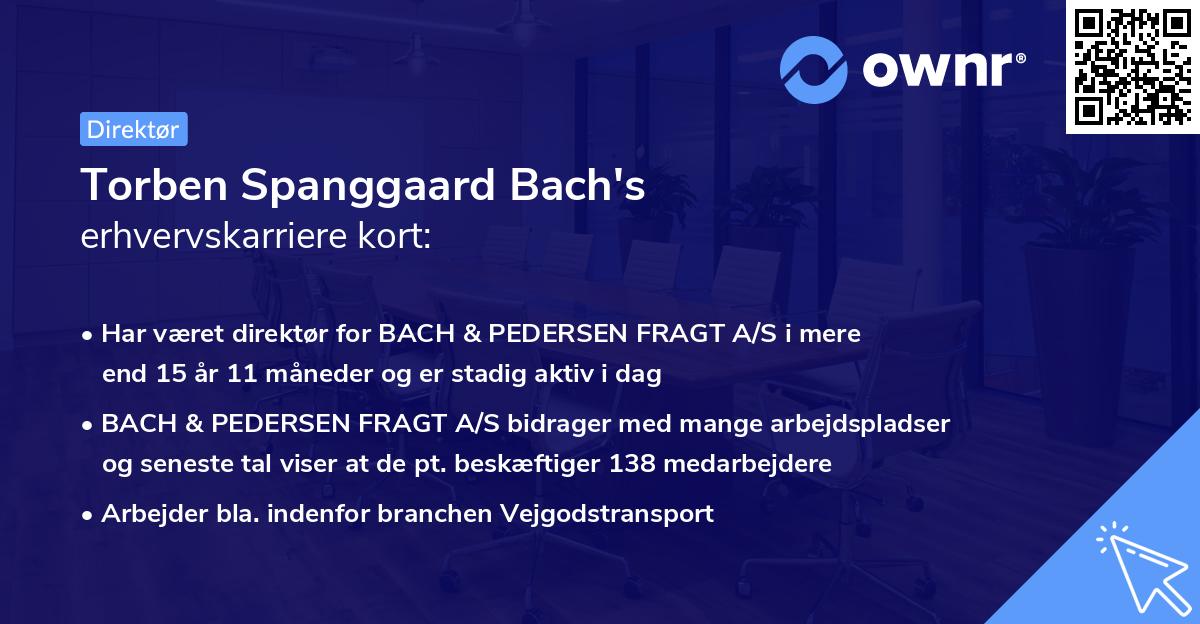 Torben Spanggaard Bach's erhvervskarriere kort