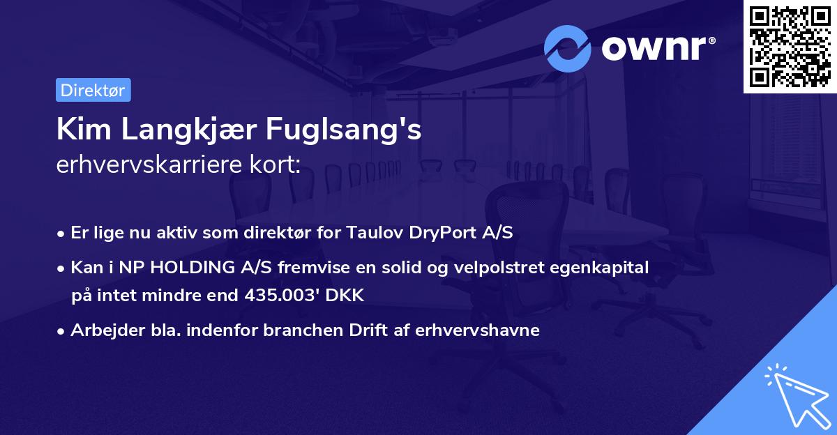 Kim Langkjær Fuglsang's erhvervskarriere kort