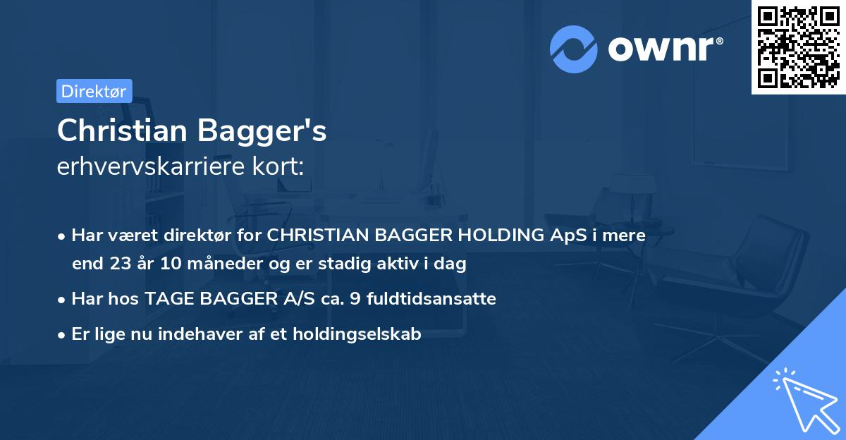 Christian Bagger's erhvervskarriere kort