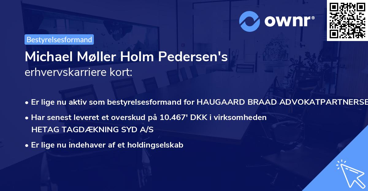 Michael Møller Holm Pedersen's erhvervskarriere kort