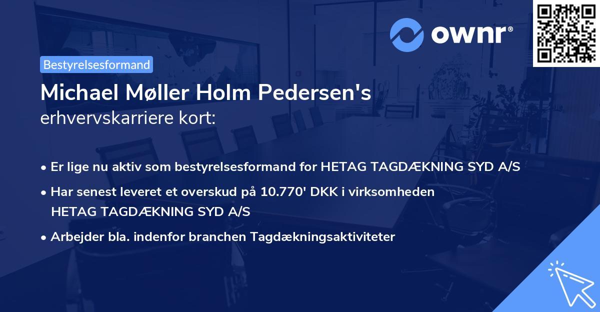 Michael Møller Holm Pedersen's erhvervskarriere kort