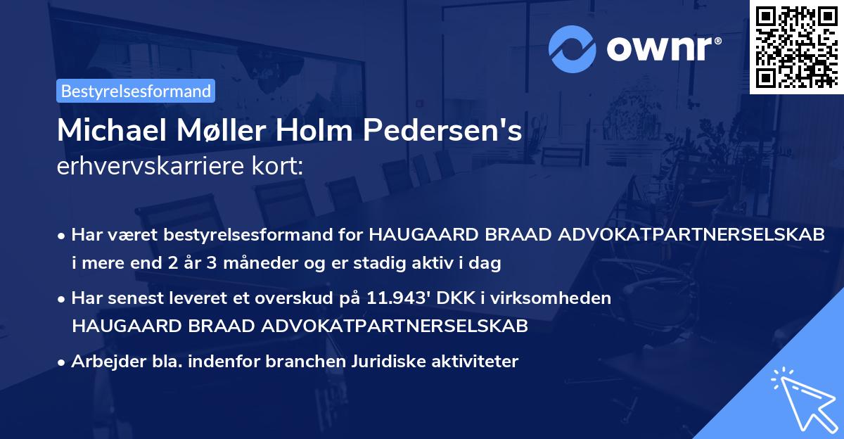 Michael Møller Holm Pedersen's erhvervskarriere kort