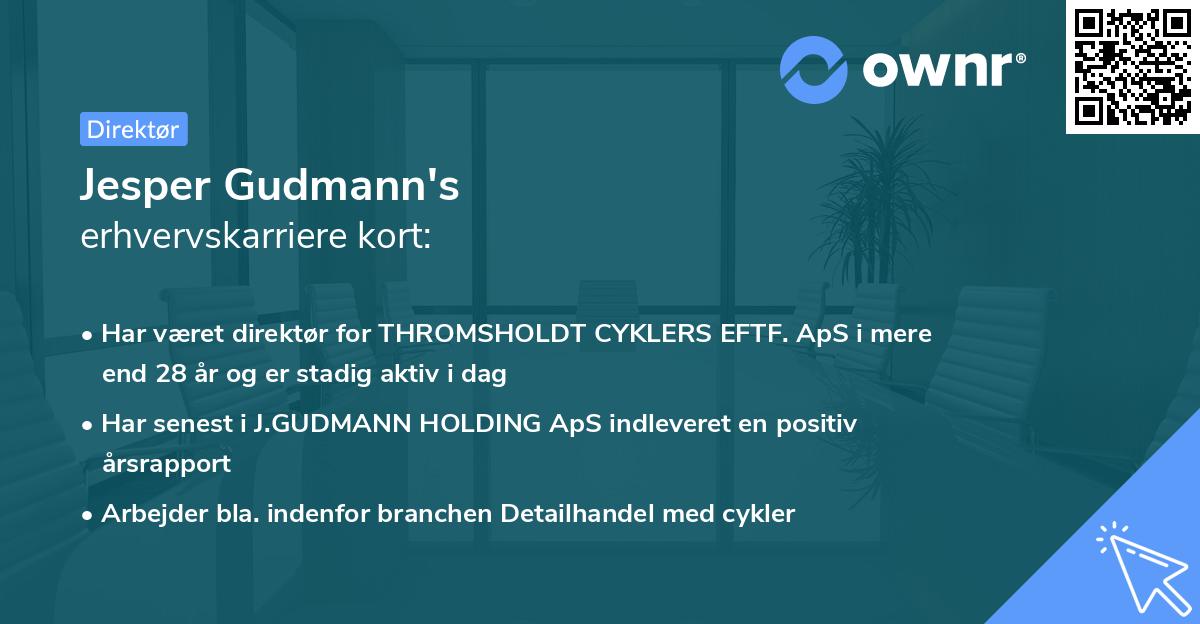 Jesper Gudmann's erhvervskarriere kort