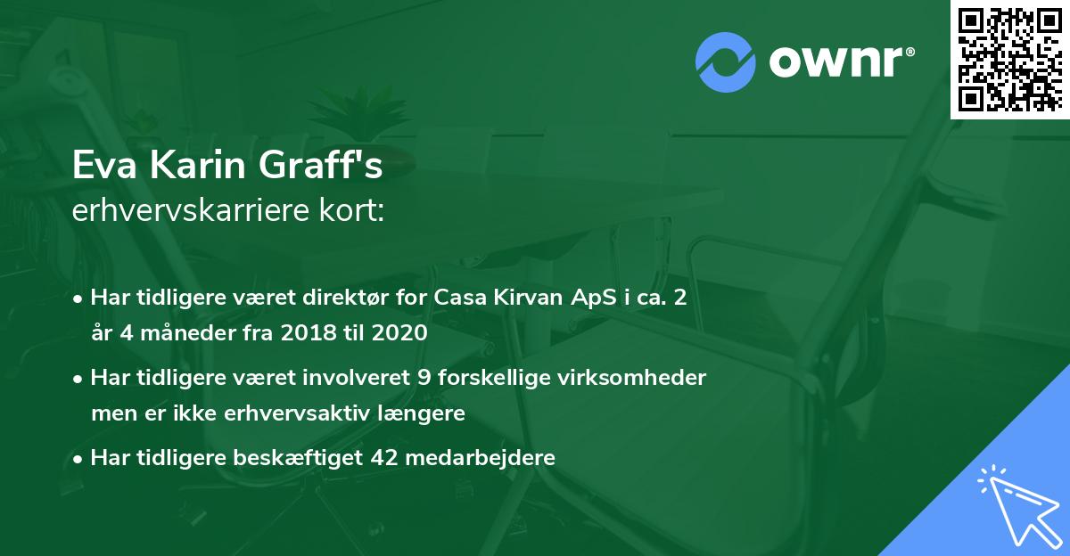 Eva Karin Graff's erhvervskarriere kort