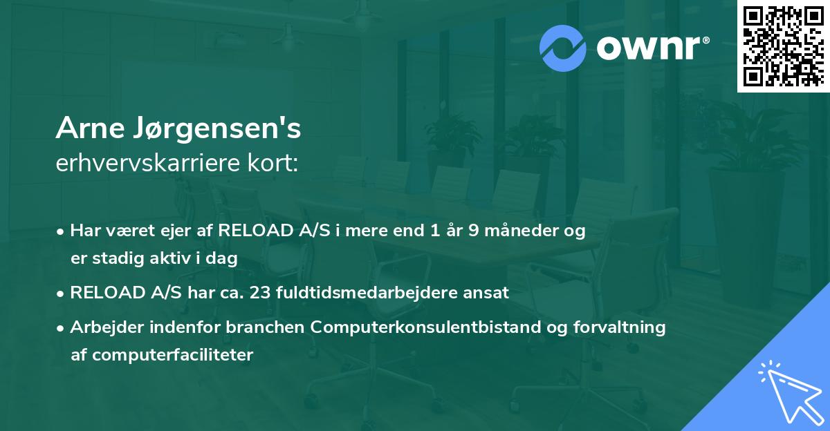 Arne Jørgensen's erhvervskarriere kort