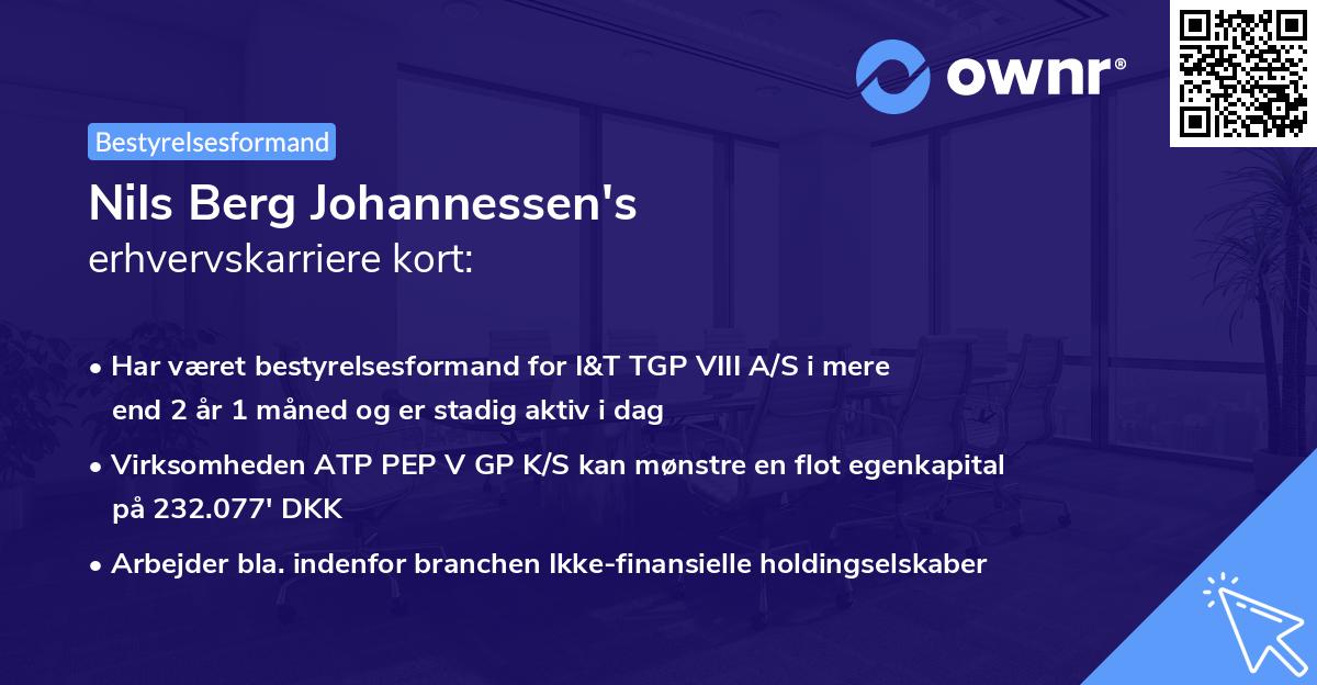 Nils Berg Johannessen's erhvervskarriere kort