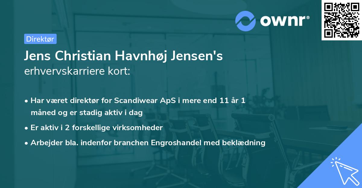 Jens Christian Havnhøj Jensen's erhvervskarriere kort