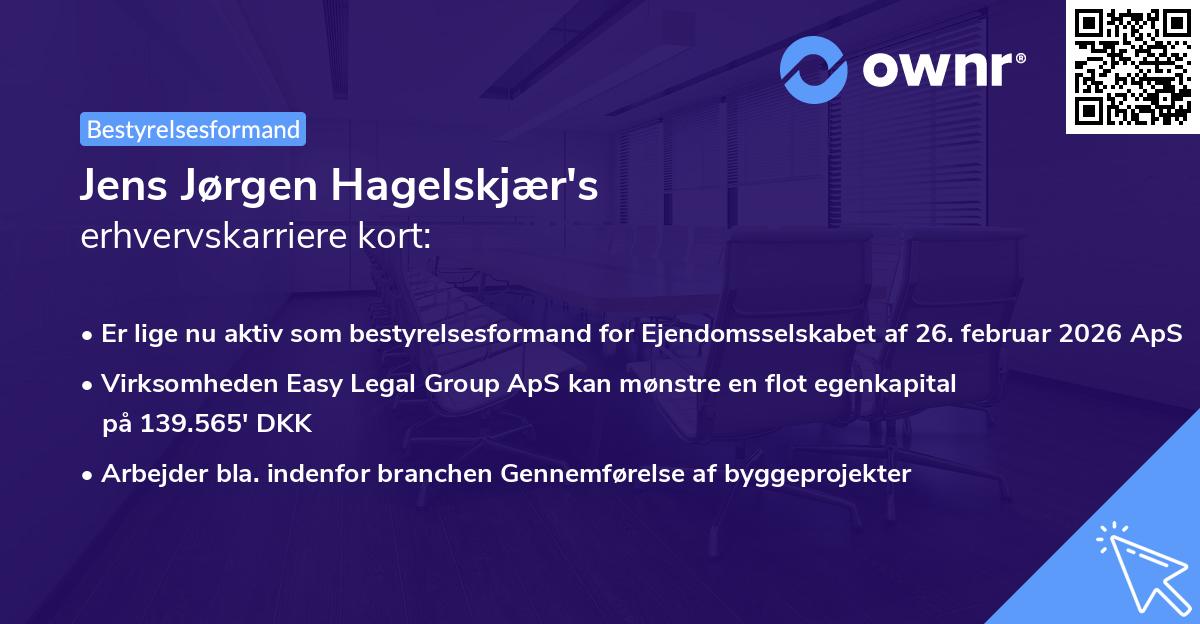 Jens Jørgen Hagelskjær's erhvervskarriere kort