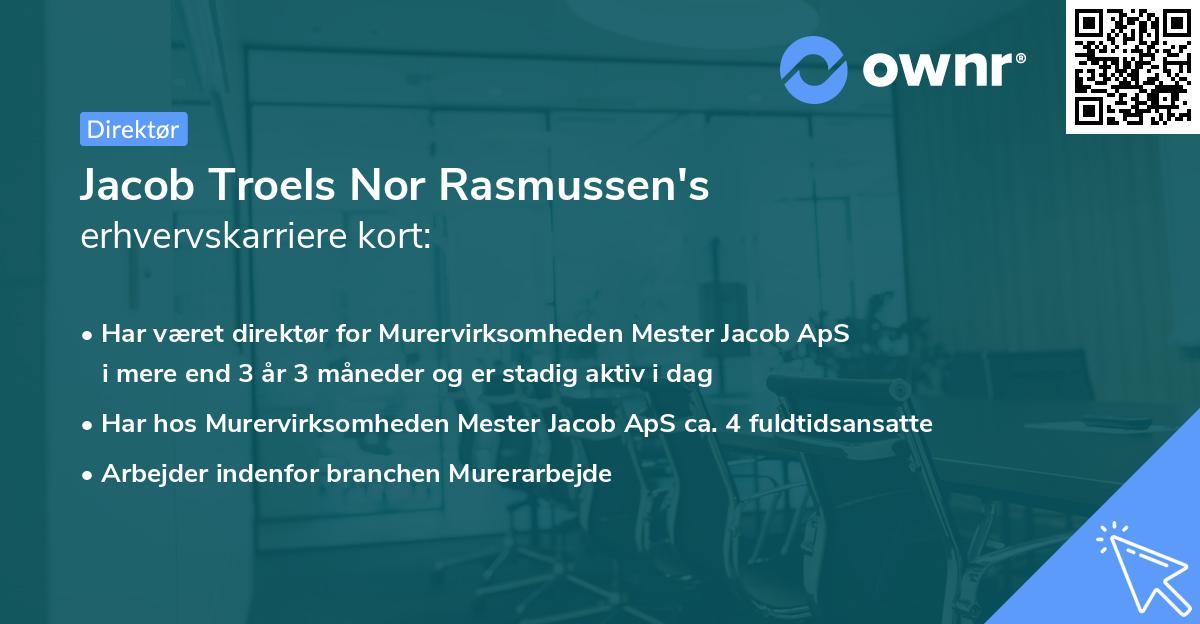 Jacob Troels Nor Rasmussen's erhvervskarriere kort