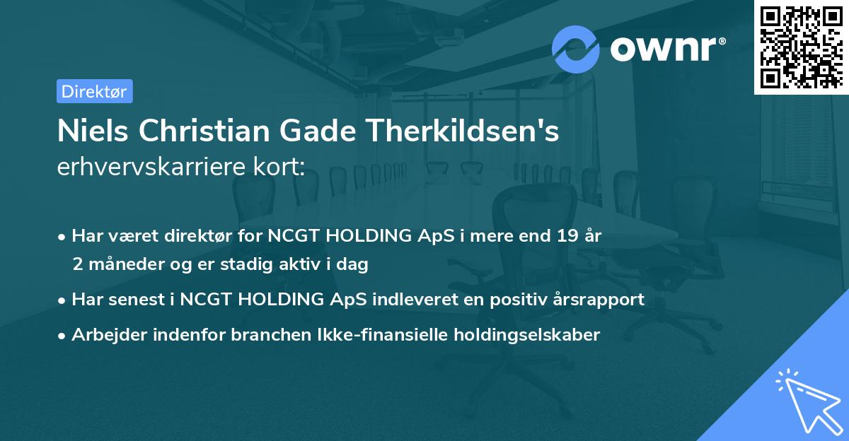 Niels Christian Gade Therkildsen's erhvervskarriere kort