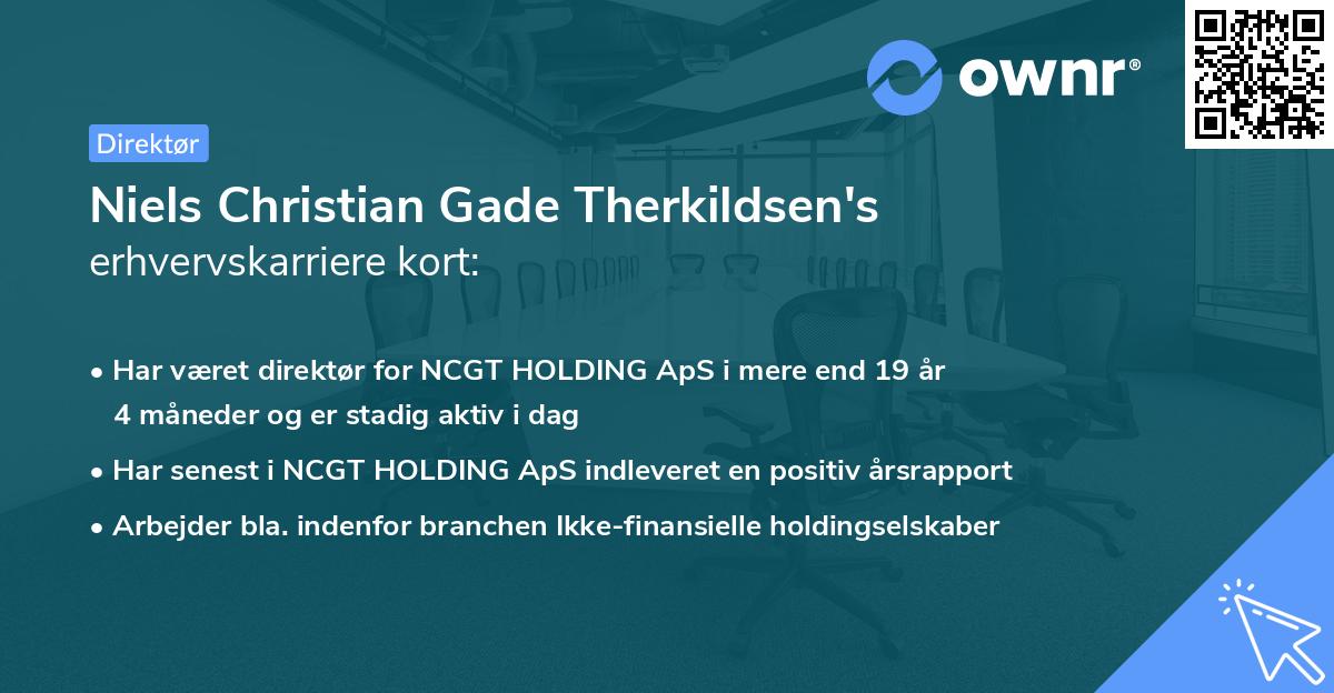 Niels Christian Gade Therkildsen's erhvervskarriere kort