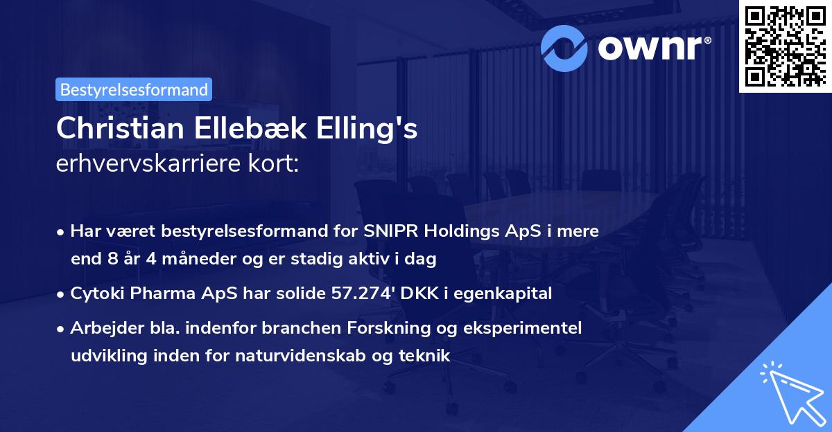 Christian Ellebæk Elling's erhvervskarriere kort