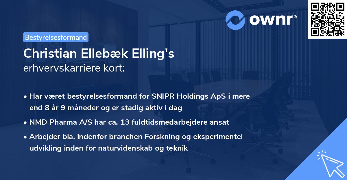 Christian Ellebæk Elling's erhvervskarriere kort