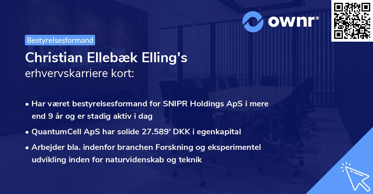 Christian Ellebæk Elling's erhvervskarriere kort
